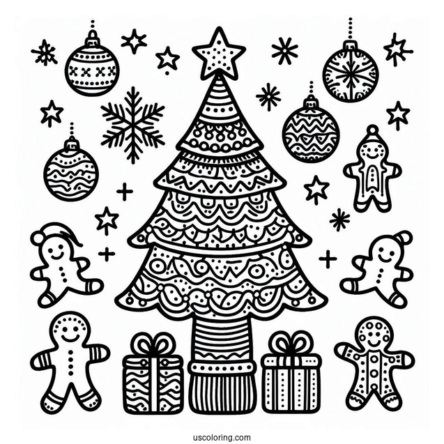 Christmas Tree With Gingerbread Men