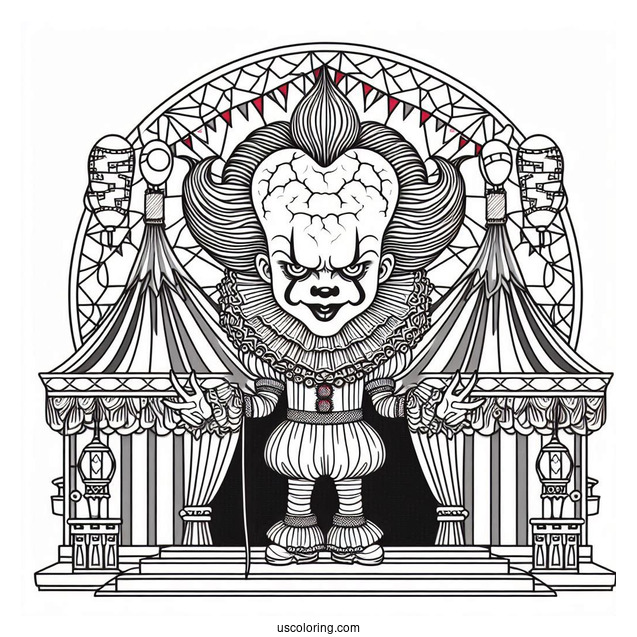 Pennywise Looming Over Circus Entrance