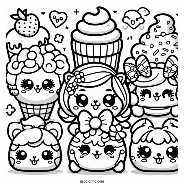 Coloring Page Of All The Shopkins