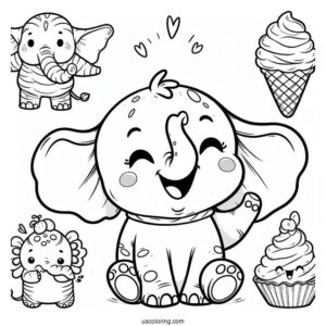 Bubba Bubbaphant Of Smiling Critters Coloring Page