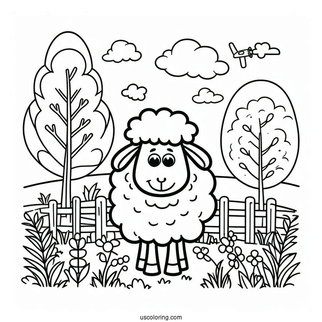 Coloring Page Of Shaun The Sheep
