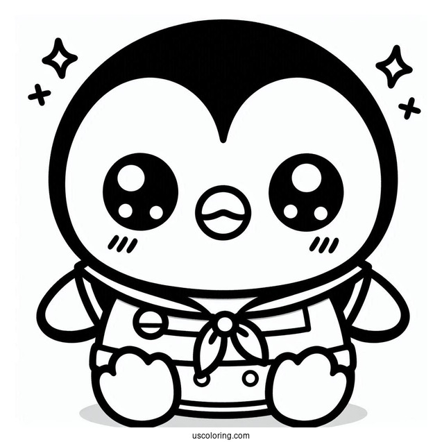 Octonauts Coloring Page Of Kawaii Peso Penguin