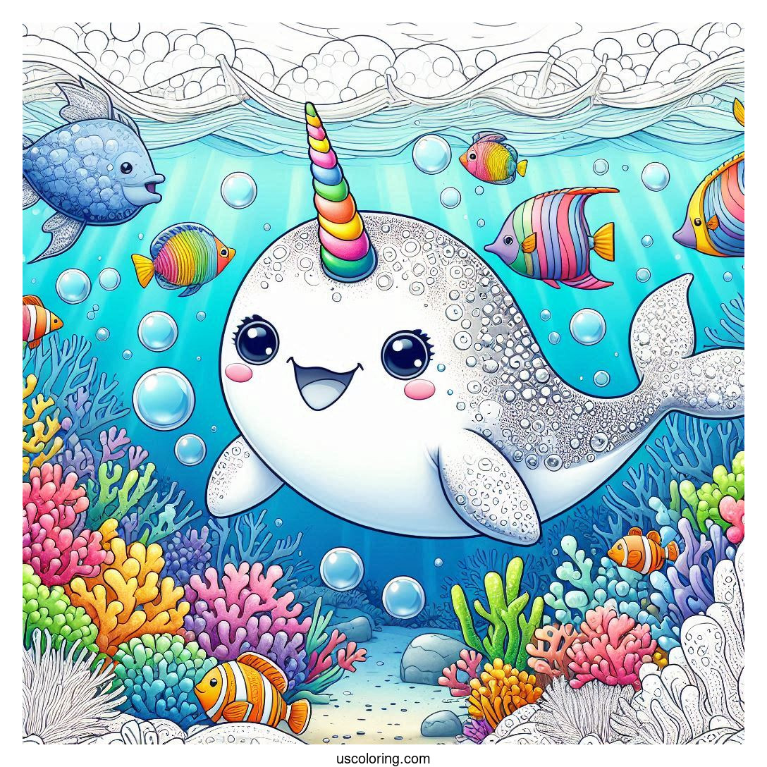 Narwhal Coloring Pages Featured Image v2