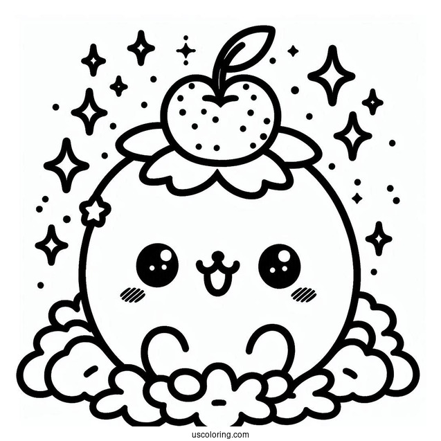 Easy Pompompurin Outline Coloring Page