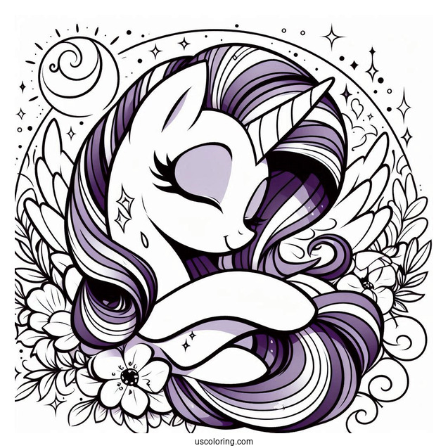 Rarity Coloring Page Hugging Twilight Sparkle