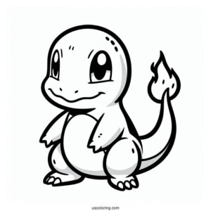 Charmander Coloring In For Kids