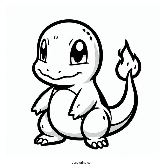 Charmander Coloring In For Kids