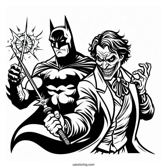 Batman Vs Joker Coloring Page