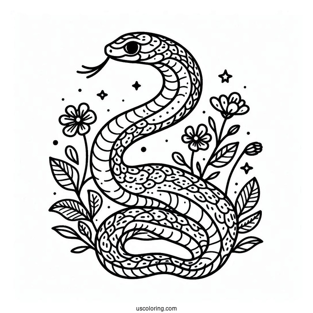 Coral Snake Coloring Sheet