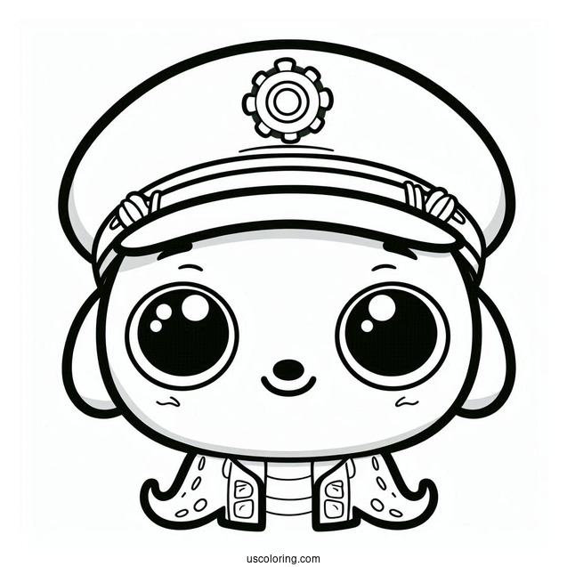 Octonauts Coloring Page Of Simple Captain Barnacles For Kids