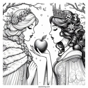 Queen Grimhilde Giving The Poisoned Apple