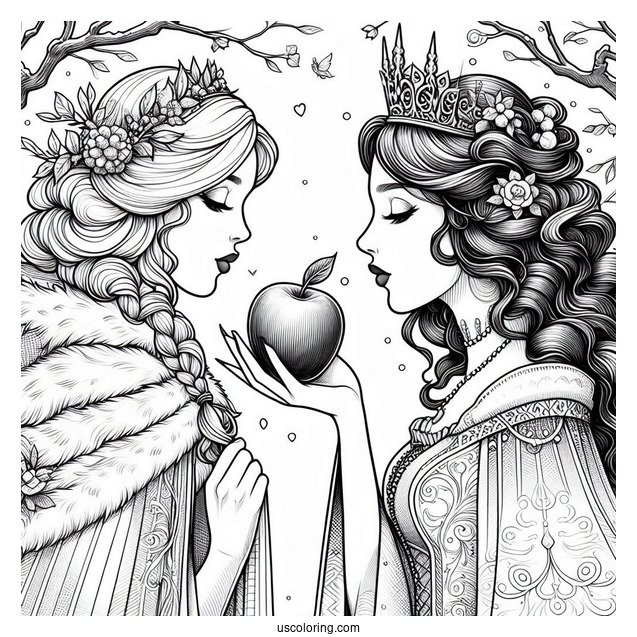 Queen Grimhilde Giving The Poisoned Apple