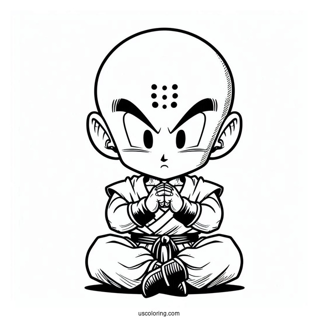 Krillin Character Coloring Page