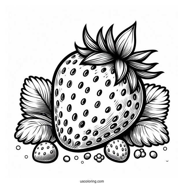 Big Juicy Strawberry To Color