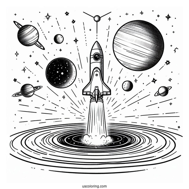 Nasa Rocket Entering Solar System To Color