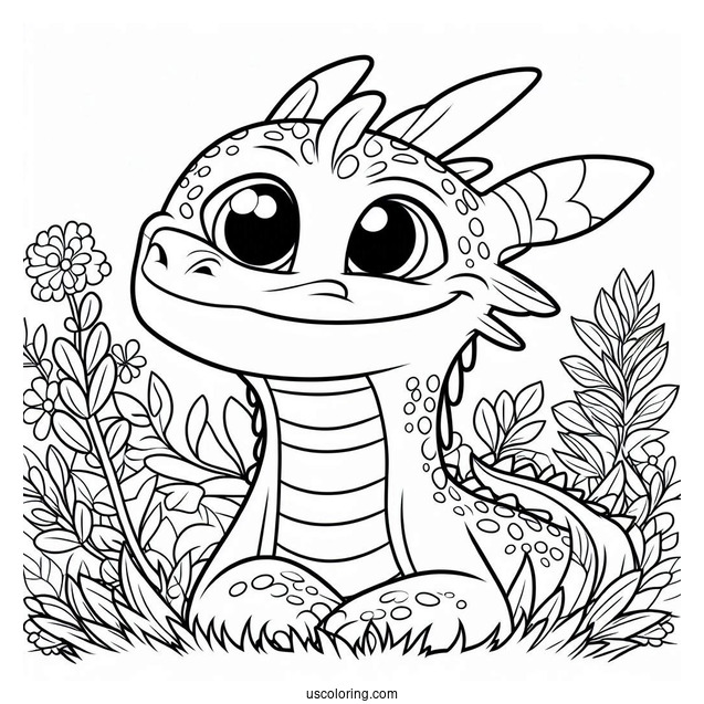 Simple Sisu Smiling Outline Coloring Sheet