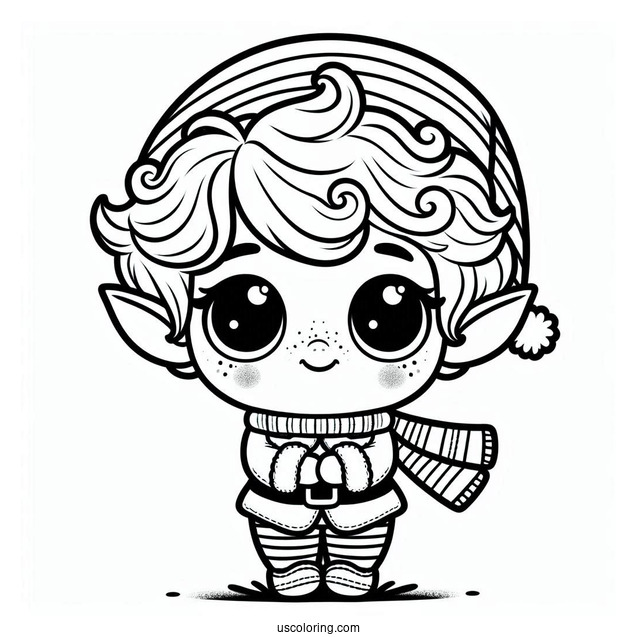Poppa Elf Coloring Sheet