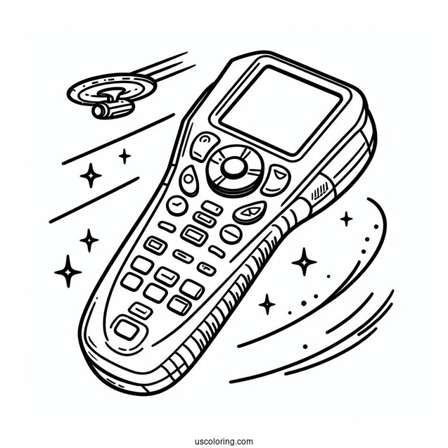 Easy Star Trek Coloring Page Of Tricorder For Kids