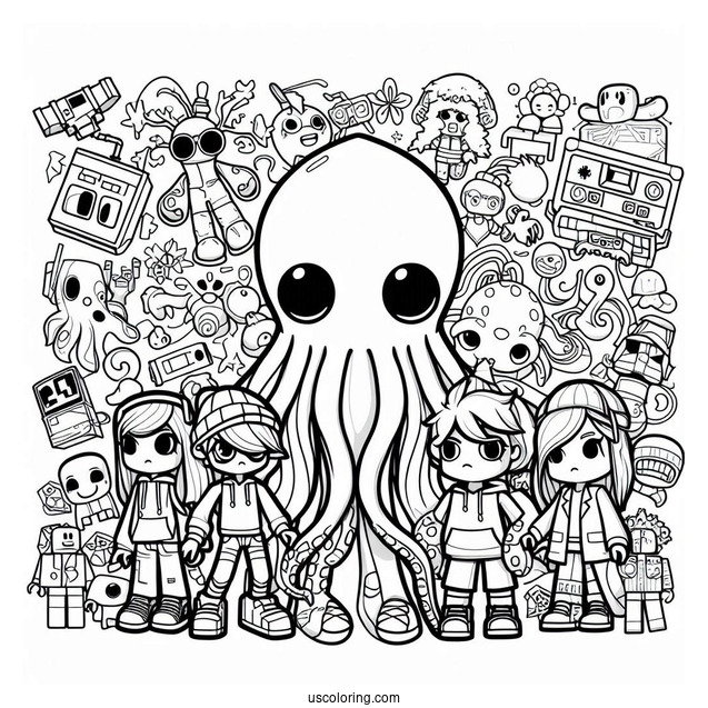 Squid Game Roblox Coloring Page