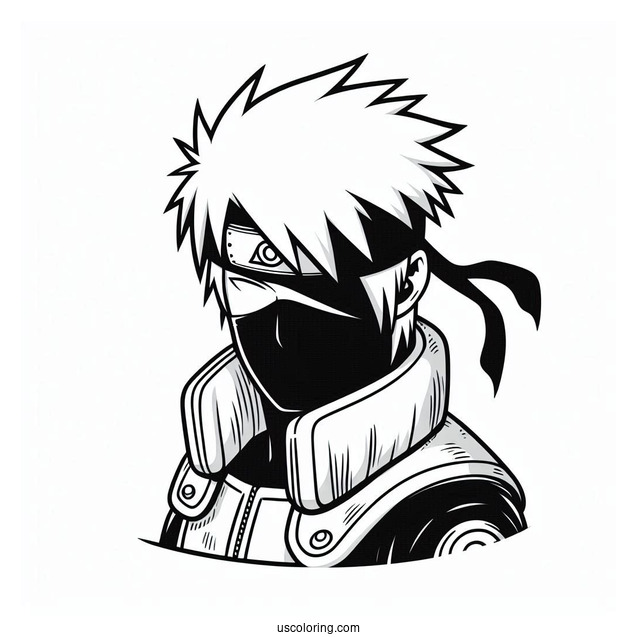 Kakashi Coloring Page Of Mangekyo Sharingan