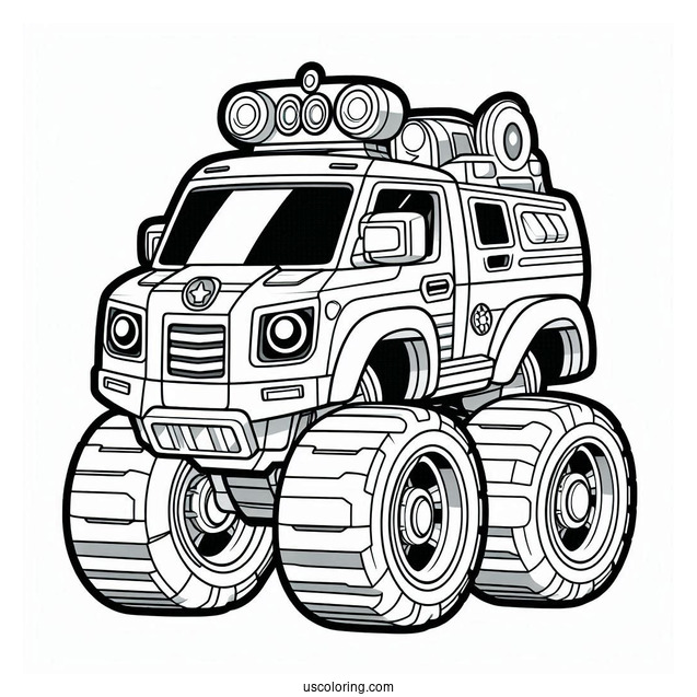 High Tide Rescue Bot Coloring Page For Kids
