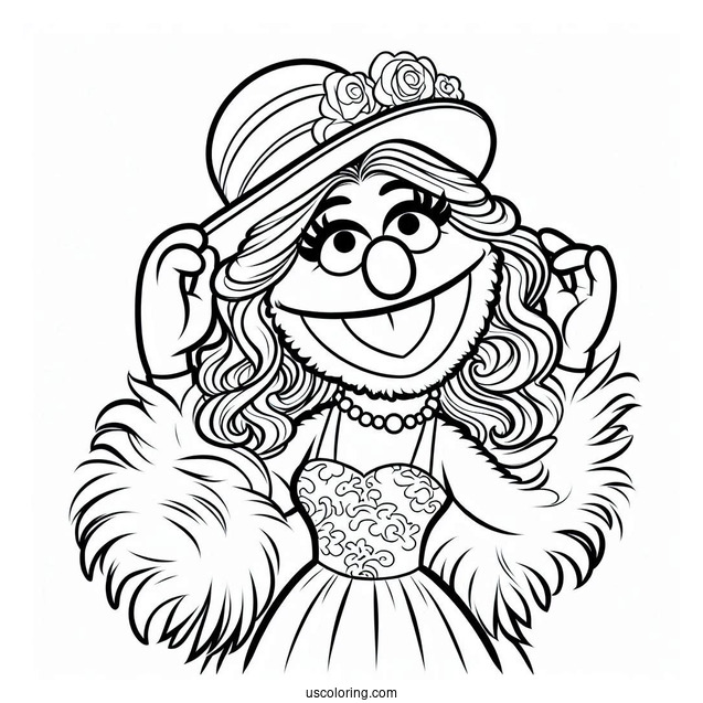 Muppets Coloring Page Of Easy Fozzie Bear Outline For Kids