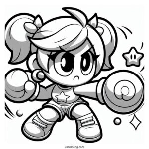 Brawl Stars Coloring Page Of Amber