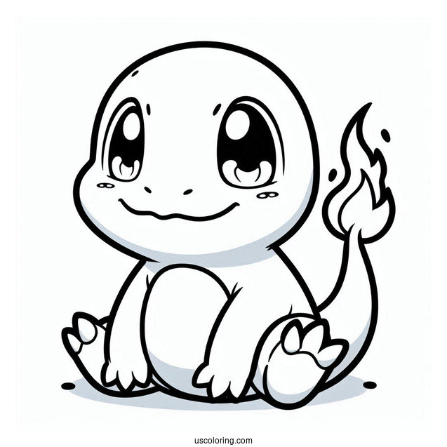 Charmander Coloring In For Kids