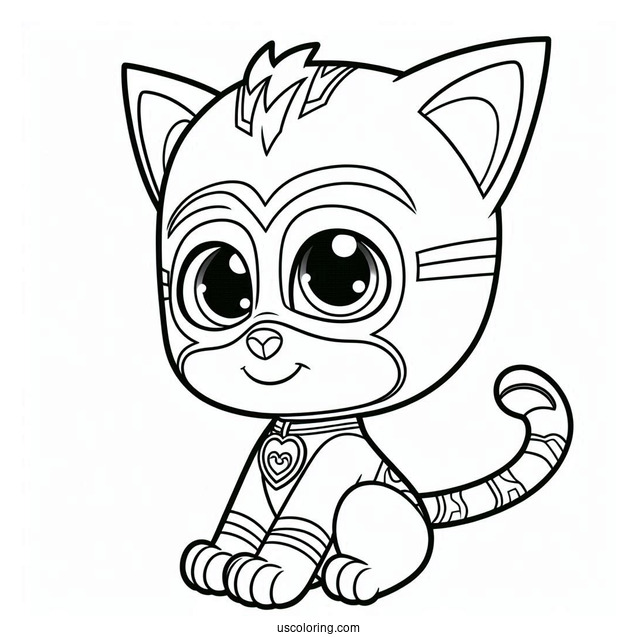 PJ Masks Coloring Page Of Catboy For Kids