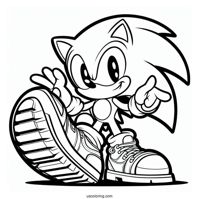 Sonic With Big Shoes