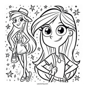 Phineas And Ferb Coloring Page Of Vanessa Doofenshmirtz
