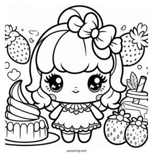 Strawberry Shortcake Coloring Page of Lemon Meringue
