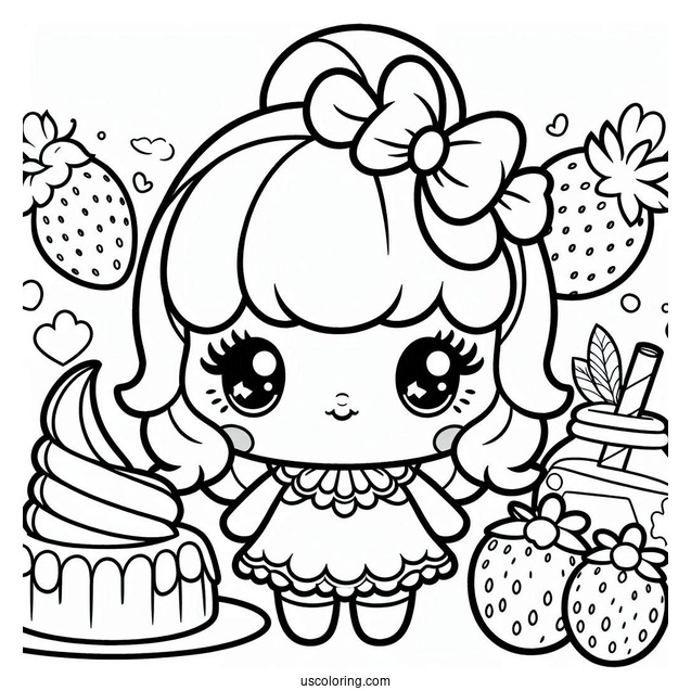 Strawberry Shortcake Coloring Page of Lemon Meringue