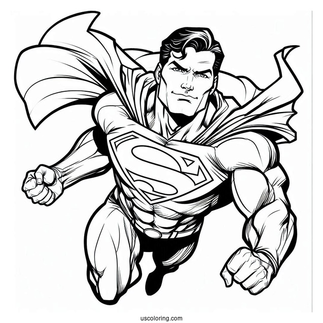 Simple Outline Of Superman To Color(1)