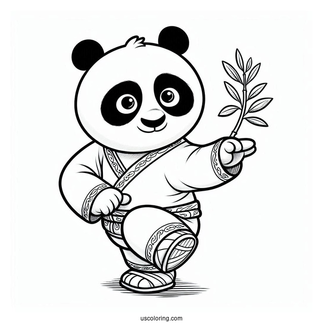 Po From Kung Fu Panda Coloring Page