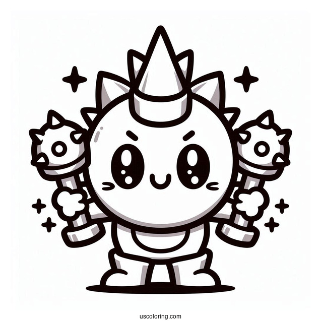 Brawl Stars Coloring Page Of Kawaii Spike