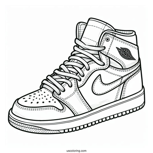 Easy Outline Of Nike Air Jordans For Kids