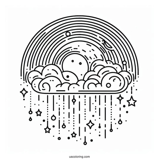 Simple Sprunki Coloring Page Sky Outline For Preschoolers