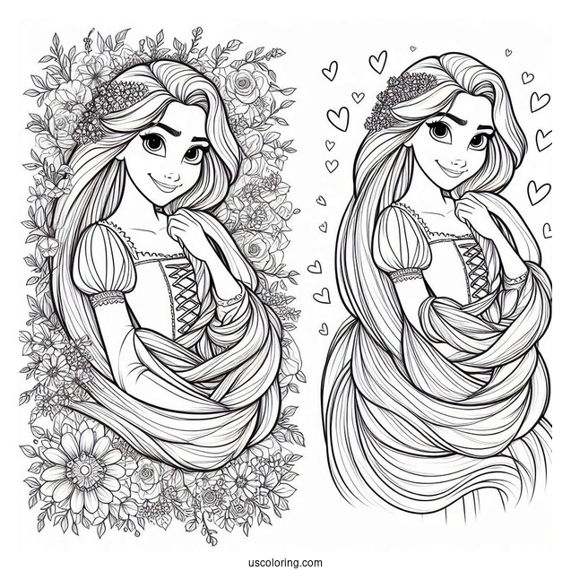 Rapunzel From Tangled Movie To Color