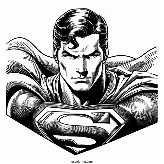 Man Of Steel Superman Coloring Sheet