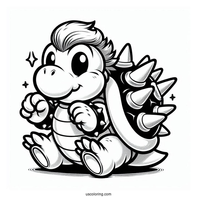 Baby Bowser With Spikey Shell