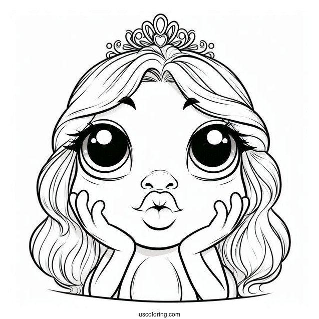 Frog Prince Naveen Pouty Lips Coloring In