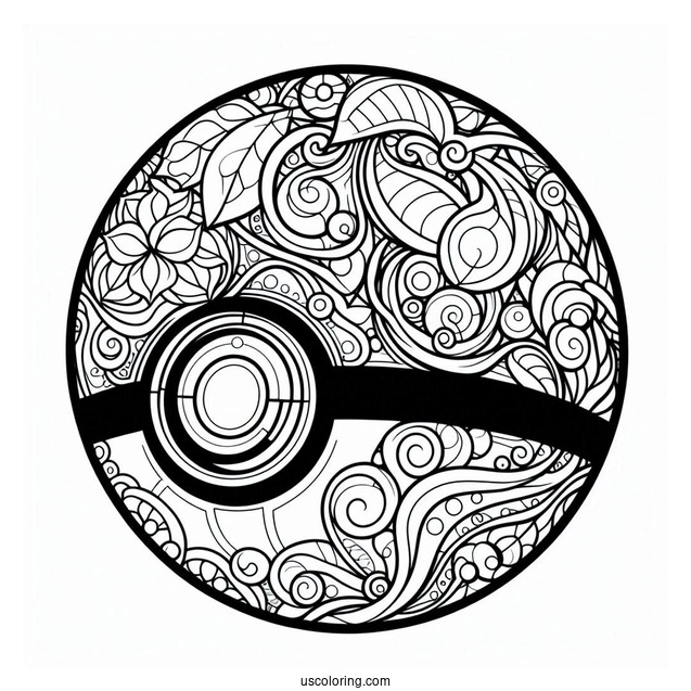 Intricate Pokeball Mandala