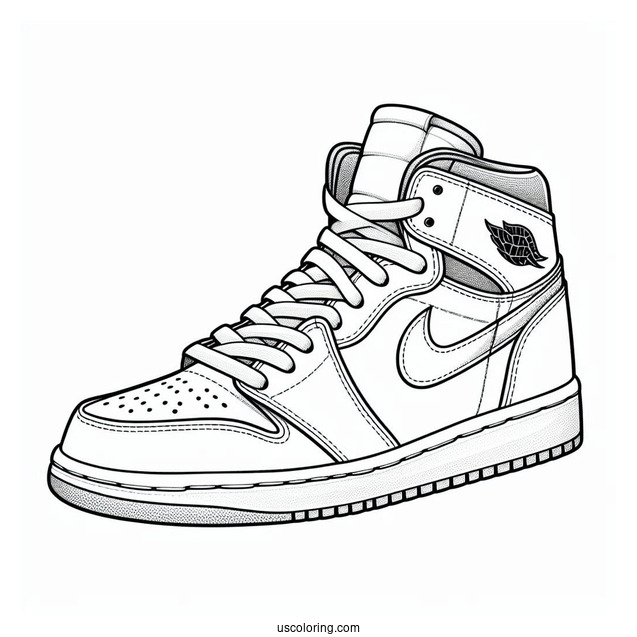 Easy Outline Of Nike Air Jordans For Kids