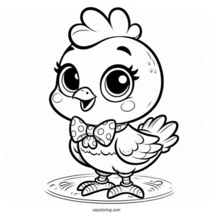 Coloring Page Of Ace Cluck From Chicken Little
