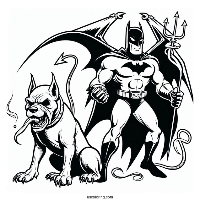 The Phantom With Devil Dog Coloring Sheet