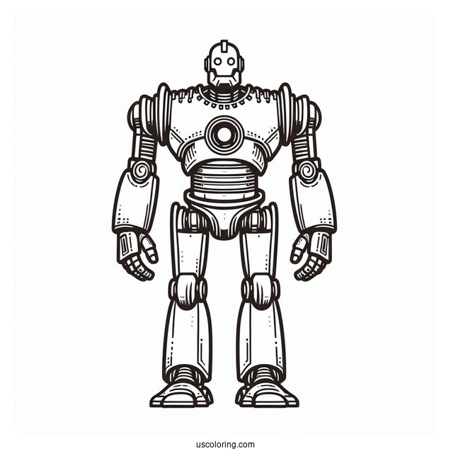 The Iron Giant Robot Coloring Page