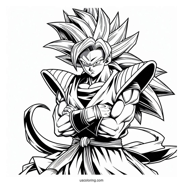 Dragon Ball Z Coloring Page Of Jeice in Ginyu Force Armor Dragon Ball Z