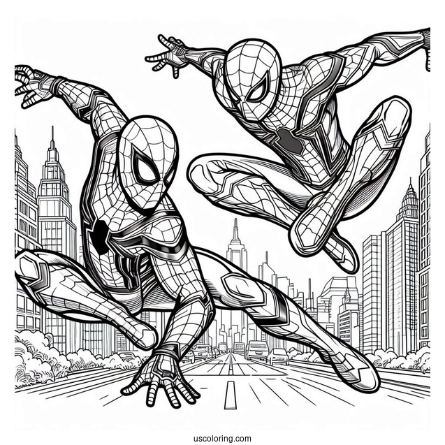 Spider-Man Vs Iron Man Coloring Page