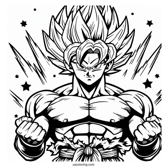Super Saiyan Gogeta Coloring Sheet